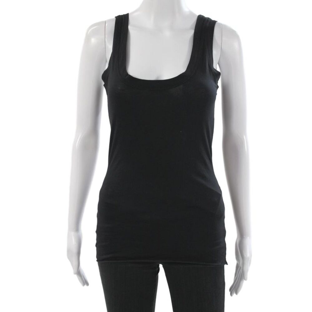 Velvet by Graham & Spencer Womens Black Sleeveless Scoop Neck Basic Tank Size S